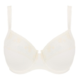 Simone Perele Full Cup Bra in Natural, underwired with lace detailing on cups and adjustable straps.