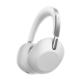 Sony WH-1000XM5 wireless over-ear noise-cancelling headphones in white with silver accents