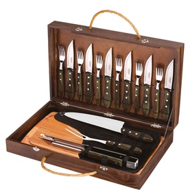 Tramontina 17-Piece Chopping Board, Cutlery, and Carving Set