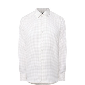 Check Silk Casual Shirt