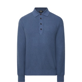 Oasi Cashmere Long-Sleeved Polo Shirt