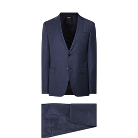 Pindot Single-Breasted Two-Piece Suit
