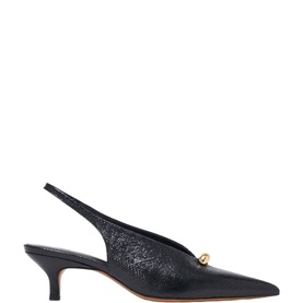 Hardware Detail Slingback Heels