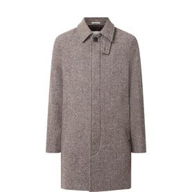 Herringbone Tweed Overcoat