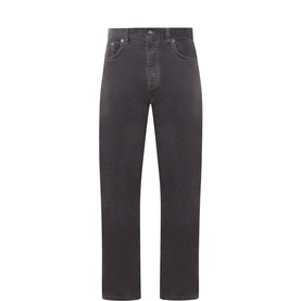 Corduroy Mid-Rise Straight Leg Jeans