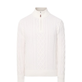 Cable Knit Half-Zip Sweater