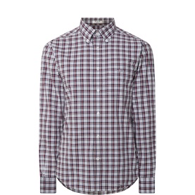 Checked Shield Logo Casual Shirt
