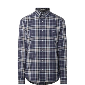 Checked Shield Logo Casual Shirt