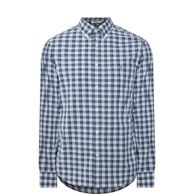 Checked Shield Logo Casual Shirt
