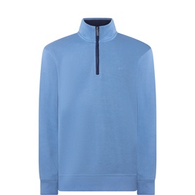 Sacker Ribbed Logo Half-Zip Sweatshirt