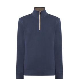 Sacker Ribbed Logo Half-Zip Sweatshirt
