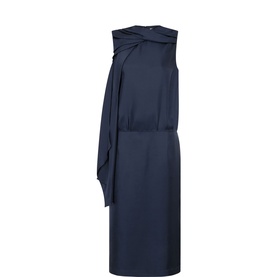 Izia Silk Draped Dress