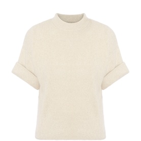 Tamia Ribbed Rolled-Cuff Sweater