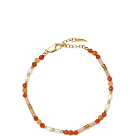 Beaded Gemstone & Pearl Bracelet