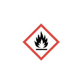 Rituals Velvet Oudh Refill Stone Diffuser flammable goods warning symbol, red diamond hazard pictogram with flame icon.