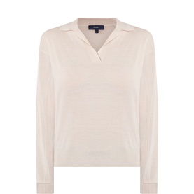 Fleming Fine-Knit Polo Sweater