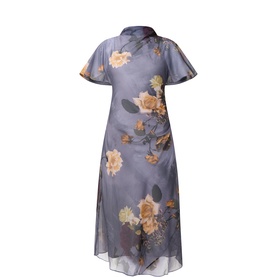 Noelha Floral Sheer Overlay Dress