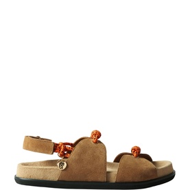 Twisted Strap Flat Sandals