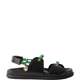 Twisted Strap Flat Sandals