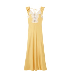 Lace Trim Flared Dress