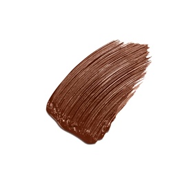 Chanel All-In-One Mascara swatch in rich chocolate brown, showing texture and pigmentation