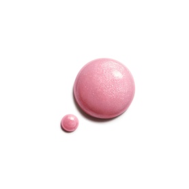 Chanel Longwear Nail Colour in Party Girl, shimmery pink nail varnish swatch droplets on white background