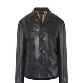 Single-Breasted Leather Jacket