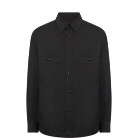 Solid Patch-Pocket Casual Shirt