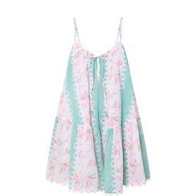 Loose Scallop Trim Dress