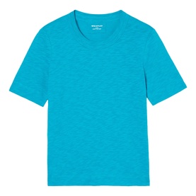 Whistles blue short-sleeve crew-neck T-shirt in marl fabric, relaxed fit
