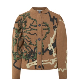 Coral Barrel Sleeve Cardigan