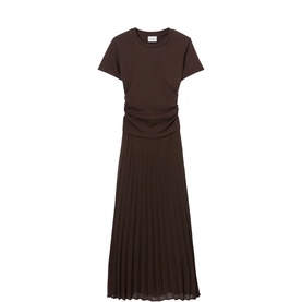 Tendre Contrast Pleated Dress