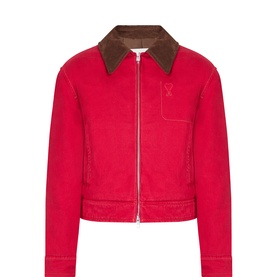 Ami De Coeur Corduroy Collar Jacket