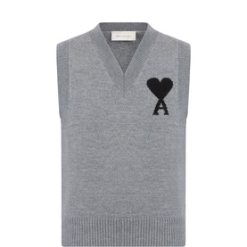 Ami De Coeur Logo Knitted Sweater Vest