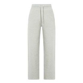 Ami Paris grey cotton wide-leg joggers with elasticated drawstring waist and ribbed waistband