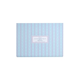 Arthur Price Rivrlin Eight-Person Cutlery Set 34-Piece in light blue patterned gift box with branded label.