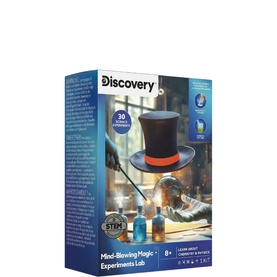 FAO Discovery Mind-Blowing Magic Experiments Lab STEM toy kit, multicoloured packaging featuring magician's hat graphic, age 8+