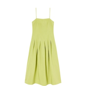 Pleated Flared Dress