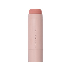 Poco Beauty Universal Cream Stick Cheek and Lip in Bare It All, nude-pink blush tone in a slim pink twist-up stick format