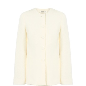 Boucle Tailored Single-Breasted Blazer