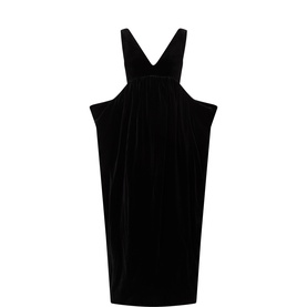 Sculptural Volume Velvet Flared Dress
