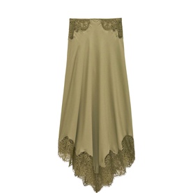 Coni Lace Trim Flared Skirt