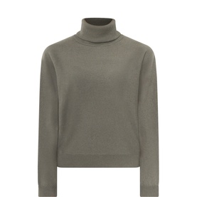 Dolman Sleeve Turtleneck Cashmere Sweater