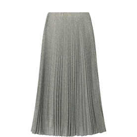 Houndstooth Pleated Skirt