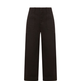 Utility Mid-Rise Cropped Trousers