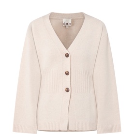 Maryam Rib-Waist Cardigan