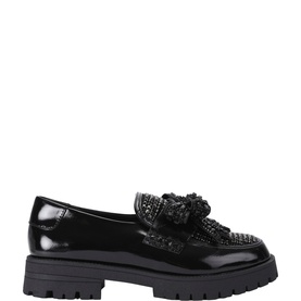 Bow Crystal Loafers