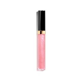 Chanel Rouge Coco Gloss lip gloss in 432 Cristal, sheer pink shimmer formula in sleek black and gold tube