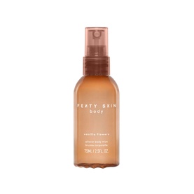 Fenty Skin Body Vanilla Flowers Shiny Body Mist in amber glass pump bottle, 75ml