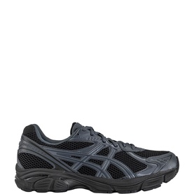 Asics trainer in Black Carrier Grey, mesh and synthetic upper, chunky rubber outsole, lace-up fastening